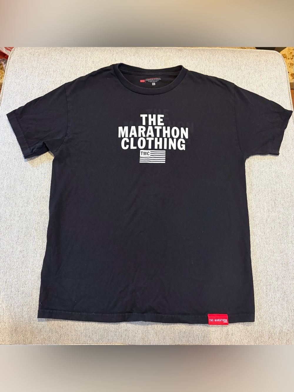 🏁 The Marathon Clothing (TMC). Men’s Black T- Shirt - Size Large